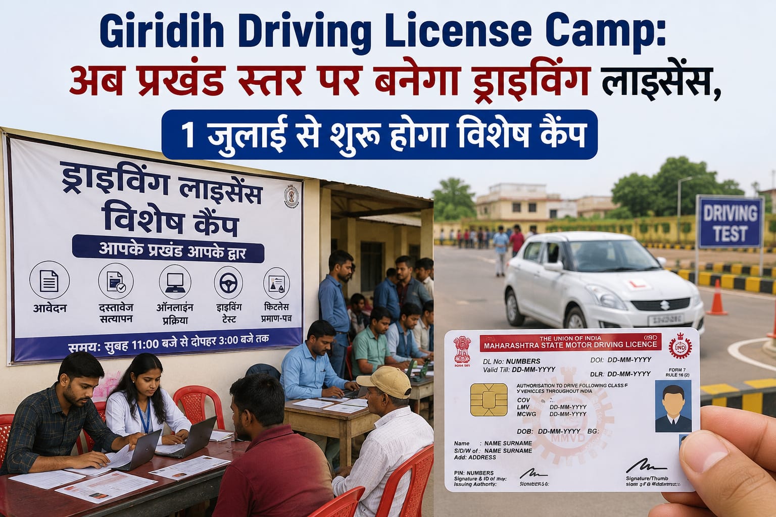 Giridih Driving License Camp